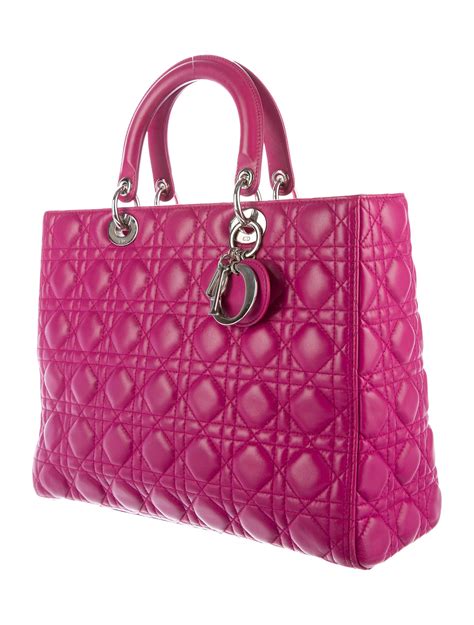 Christian Dior Large Lady Dior Bag Handbags Chr47470 The Realreal