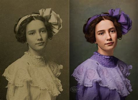Photograph Of A Victorian Teen Colorized By Louisshamurel On