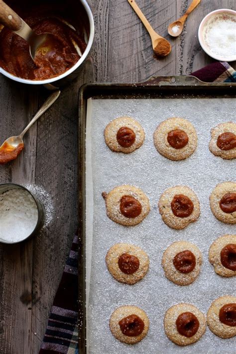 Pumpkin Salted Caramel Thumbprint Cookies