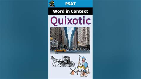 Quixotic Psat Word In Context Youtube In 2022 Words Context