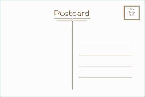 Free Blank Postcard Templates Microsoft Word Printable Templates