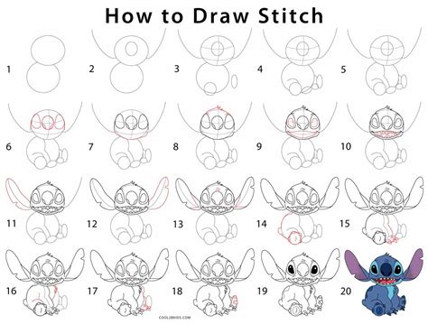 How To Draw Stitch Step By Step Pictures Cool2bkids