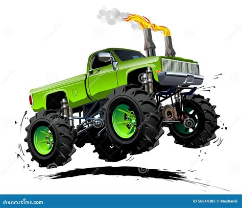 Monster Truck De La Historieta Ilustración Del Vector Ilustración De