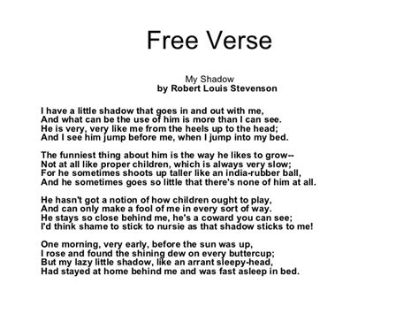 13 Famous Free Verse Poetry