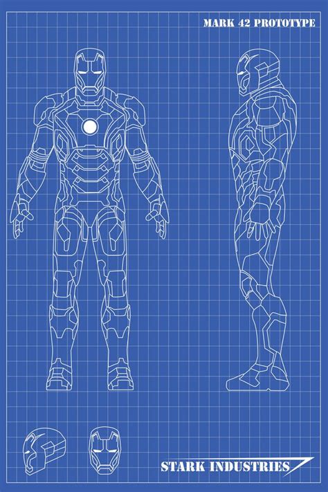 Iron Man Blueprints Mk42 By Nickgonzales7 Iron Man Drawing Iron Man