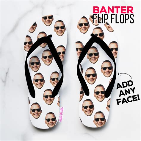 Add Any Face Flip Flops Funny Flip Flops Custom Flip Flops