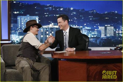 Johnny Depp Kisses Jimmy Kimmel During Talk Show Appearance Video