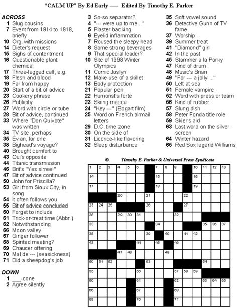 They do not really wish to pay anything for it, however they do anyway. Medium Difficulty Crossword Puzzles with Lively Fill to ...
