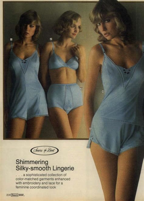 1970s Lingerie Fashion Panties Bras Teddies Slips