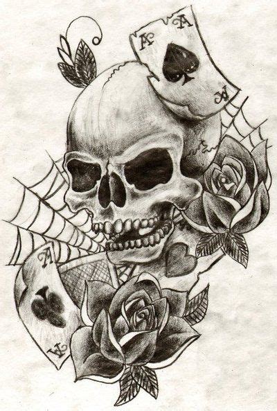 Skull Outline Tattoo Drawings For Men Luanetg