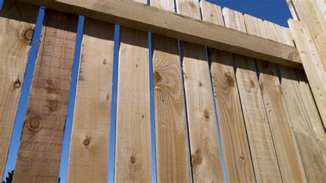 Wooden Fence With Blue Sky Stock Image Image Of Blue 90664379