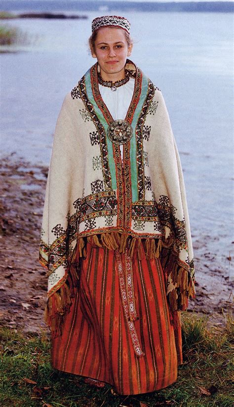 East Latvian Augšzeme Folk Costume From Viecpiebalga Latvia