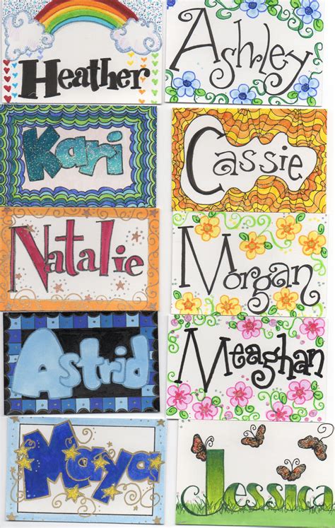 Name Tags I Drew For Kids I Work With 2 Elementary Art Projects