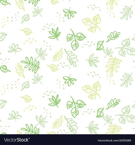 Simple Green Leaves Seamless Pattern Royalty Free Vector