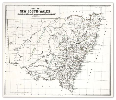Map Of New South Wales Shewing Territorial Divisions For Purposes Of