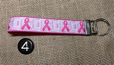 Cancer Awareness Ribbons Keychain Wristlet Key Fob Or Full Etsy