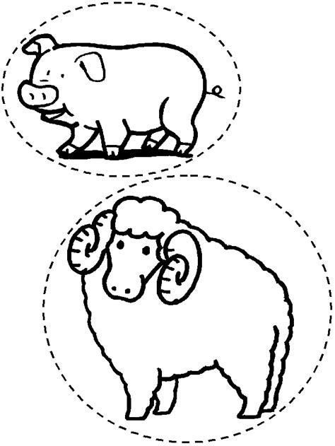 Manger Animals Coloring Pages Coloring Home