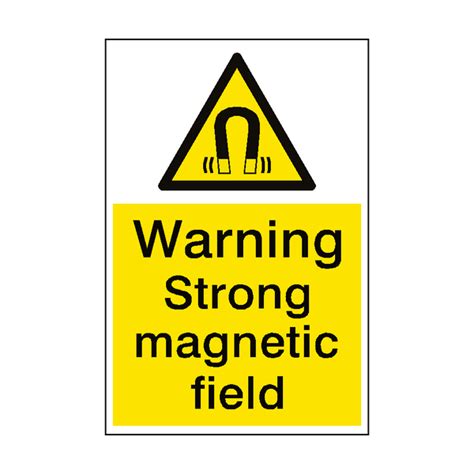 Warning Magnetic Field Sign Portrait Emf Pvc Safety Signs