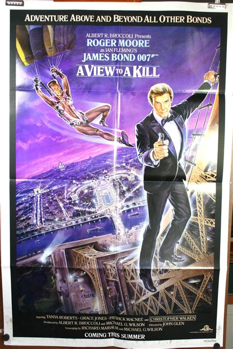 A View To A Kill James Bond Film Poster Original Vintage Movie Posters