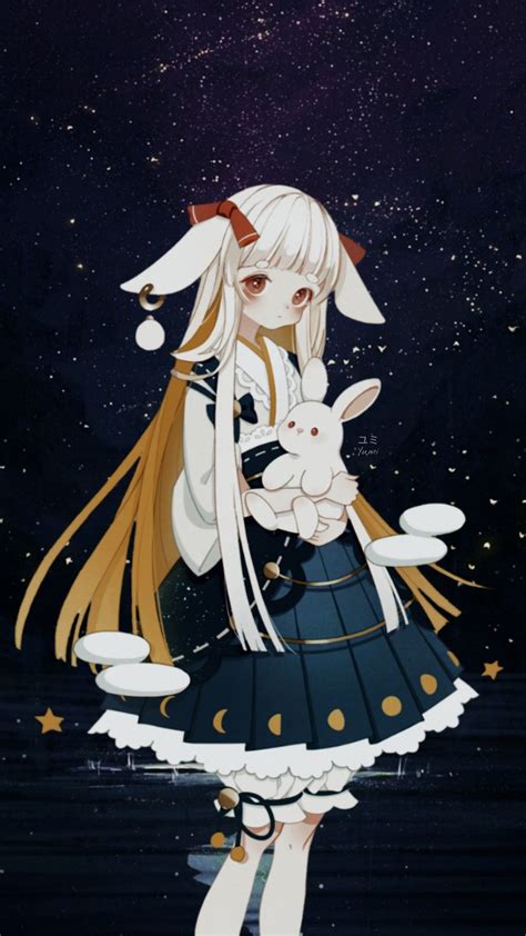 Cute Moon Girl Anime Aesthetic Wallpaper