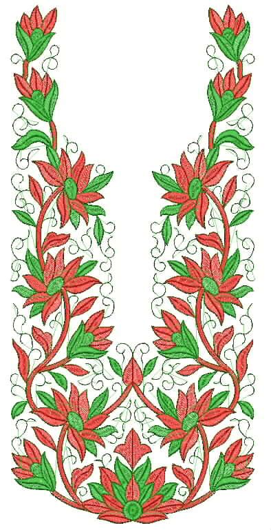Embdesigntube Multi Sequin Neck Mix Collection Embroidery Designs