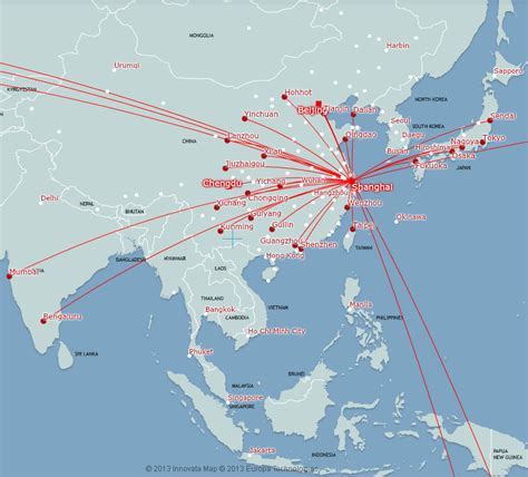 You can also procure brilliant deals on every transaction. Air China route map - domestic routes from Shanghai Pudong