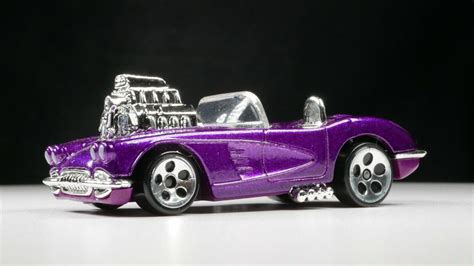 Vintage 1996 Hot Wheels 1958 Corvette Coupe Collector Purple