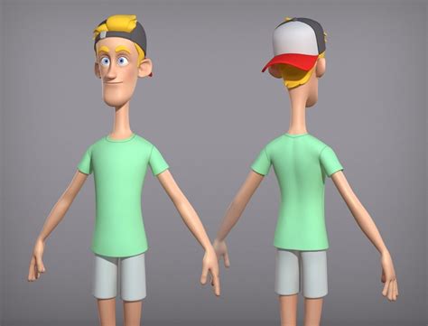 Male Cartoon Character Fred 3d Model Cgtrader