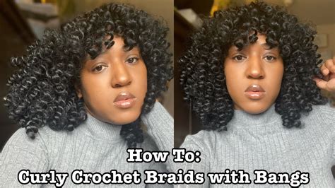 How To Curly Crochet Braids With Bangs Ft Trendy Tresses Serene Curls YouTube