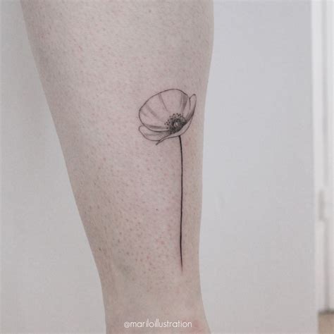 Amapola Flower Tattoo Tatuaje De Amapolas Tatuajes Amapolas