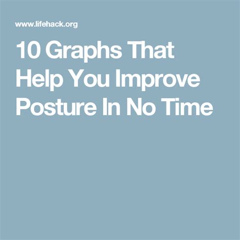 10 Graphs That Help You Improve Posture In No Time Improve Posture