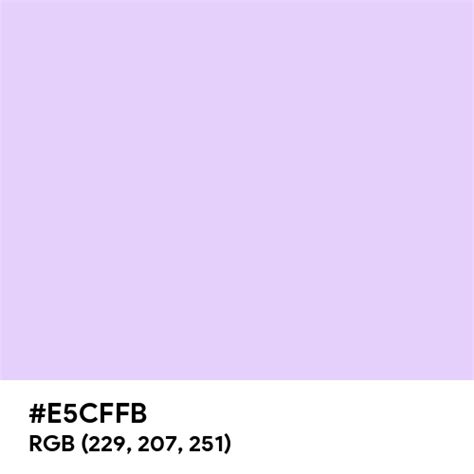 Light Lavender Color Hex Code Is E5cffb