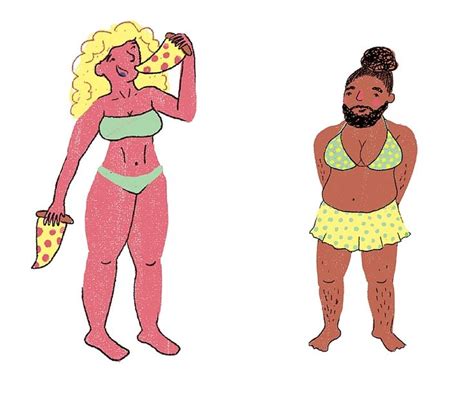 14 Beach Body Cartoons That Are Just The Right Amount Of Real Body