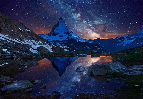 Photograph Matterhorn In The Milky Way By İlhan Eroglu On