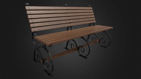 bench download free 3d model by andrew fox [43dfa28] sketchfab
