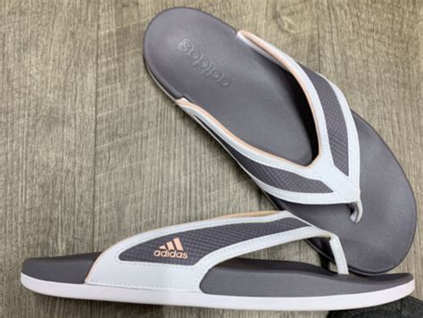 Adidas Adilette Womens Flip Flop Sandals Gray Casual Thong Size 9 S81199 Ebay