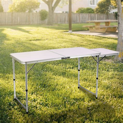 Folding Camping Picnic Table Wextended Panel Compact Aluminum Lightw