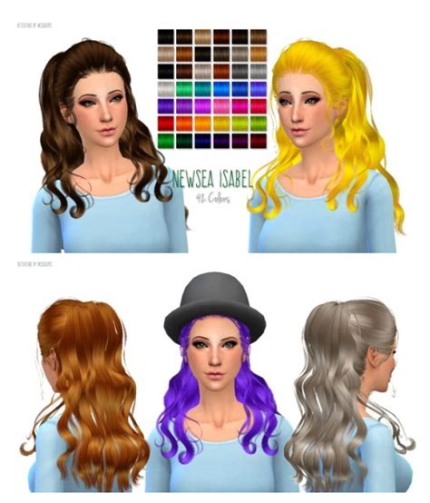 Sims 4 Hairs Nessa Sims Newsea`s Yu179 Isabel Hairstyle Retextured