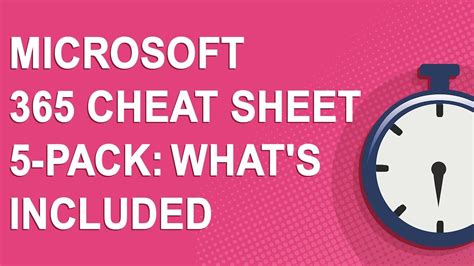 Microsoft Cheat Sheet Pack Overview Of Word Excel And
