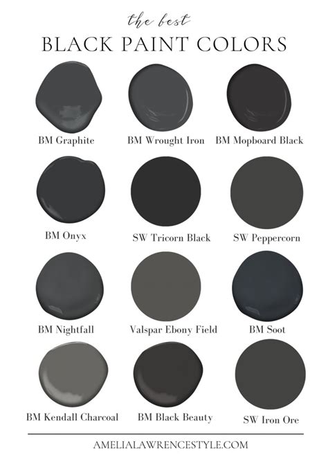 Best Black Paint Colors For Interior And Exterior Amelia Lawrence Style