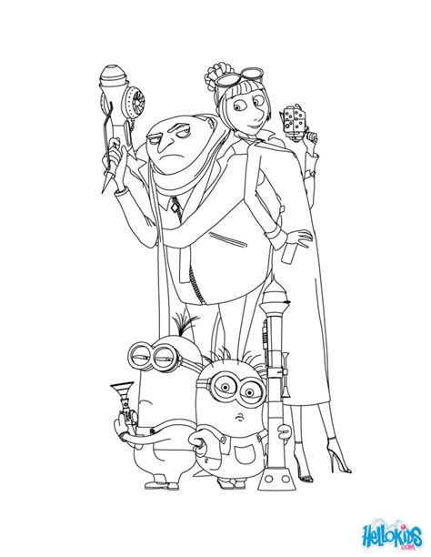 Despicable Me 2 Coloring Pages Minions