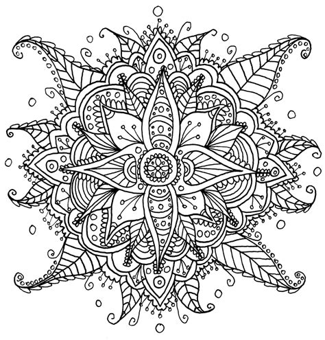 57 dessins de coloriage mandalas fleurs à imprimer sur LaGuerche com