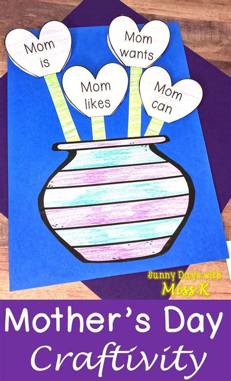Mothers Day Activity Mothers Day Craftivity