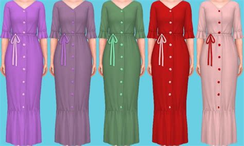 Annetts Sims 4 Welt Eco Lifestyle Dress Recolors