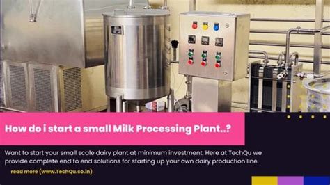 Milk Pasteurizer Mini Dairy Plant Milk Processing Capacity 300 LPH
