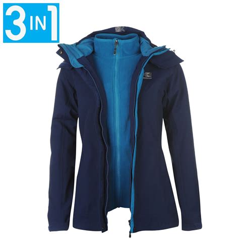 Karrimor Womens 3in1 Jacket Coat Top Ladies Hooded Fleece Mesh Lining Warm Sport Ebay