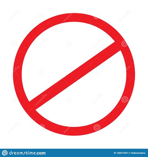 The parameter must not be empty. Not Allowed Sign, Vector On A White Background Stock Illustration - Illustration of prohibit ...