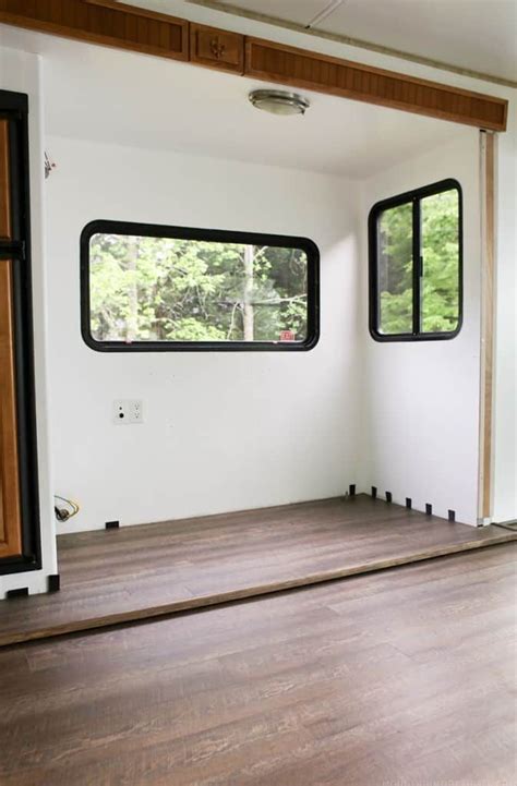 How to level a slide out on a camper. Tips to replace the flooring Inside an RV slide out ...