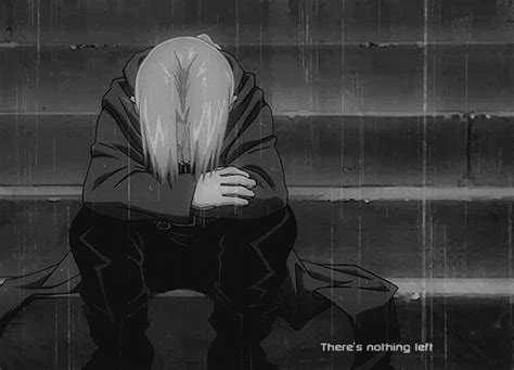 Sad Anime Boy In Rain  Edward Elric Hd Wallpapers Lonely Anime