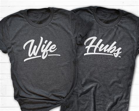 Matching Wedding Shirts Wife And Hubs Shirt Set Hubs Wifey Etsy
